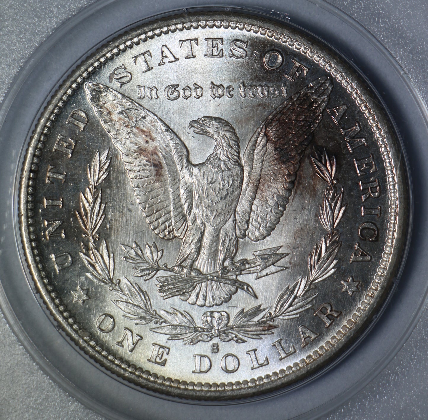 1879-S PCGS MS64 $1 Morgan Silver Dollar OGH Rattler PL & Cameo Obverse