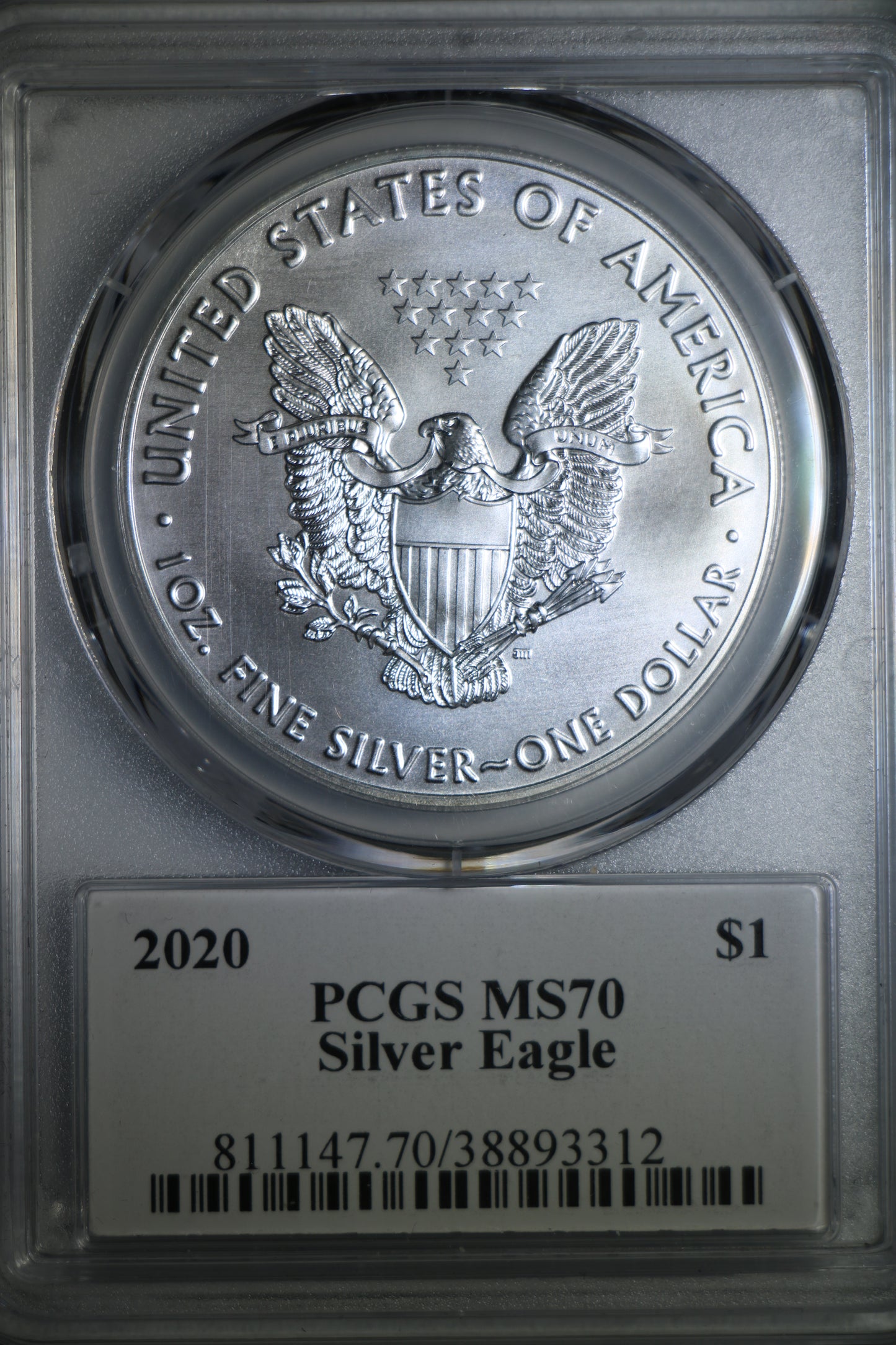 2020 PCGS MS70 Silver Eagle Hand Signed by Gary Whitley