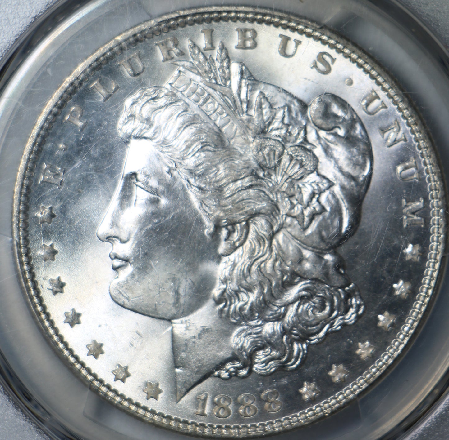 1888 MS65 PCGS Morgan Silver Dollar Classic Blue Label Gorgeous Uncirculated