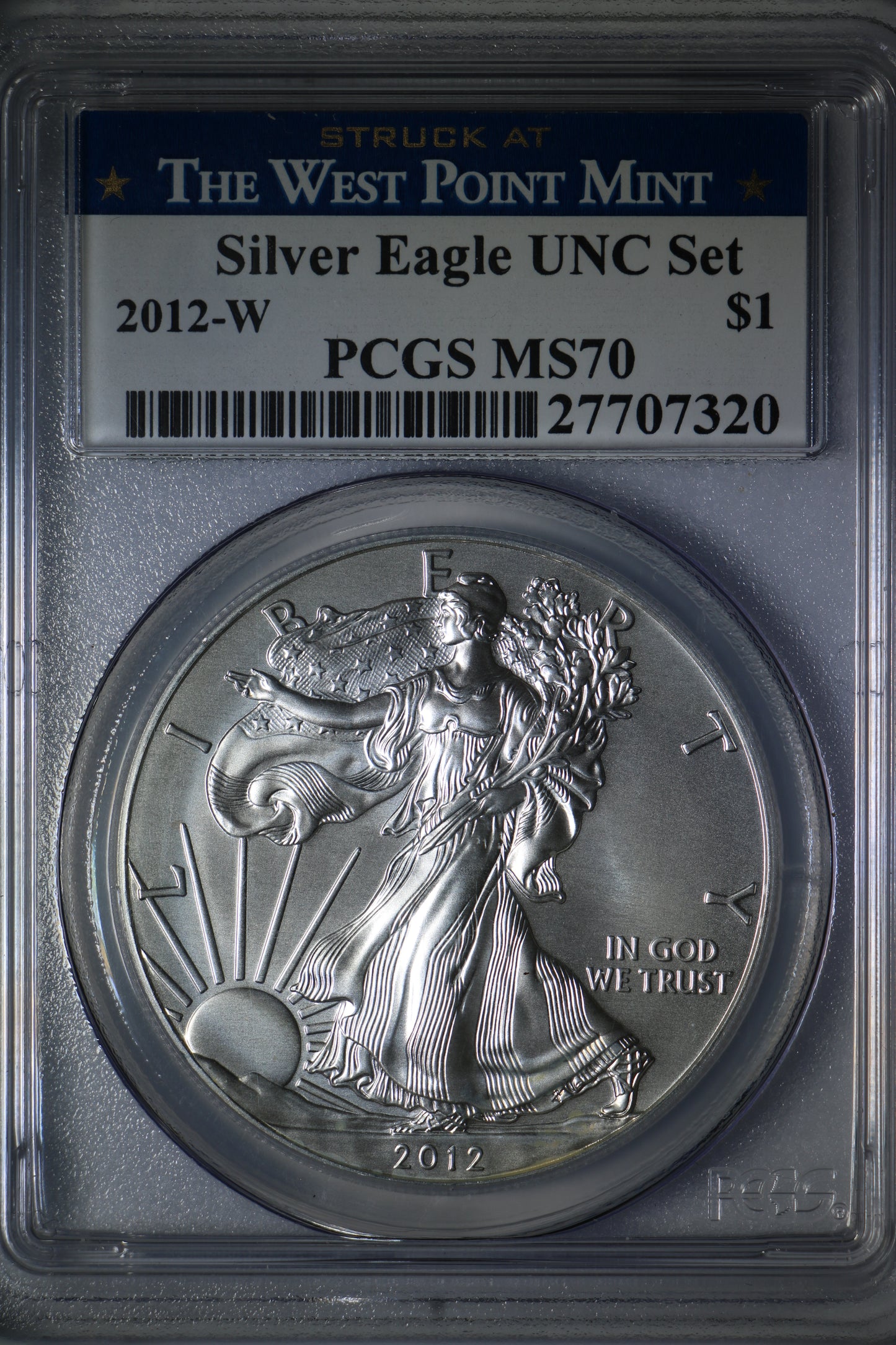 2012-W MS70 PCGS American Silver Eagle UNC Set Struck at The West Point Mint