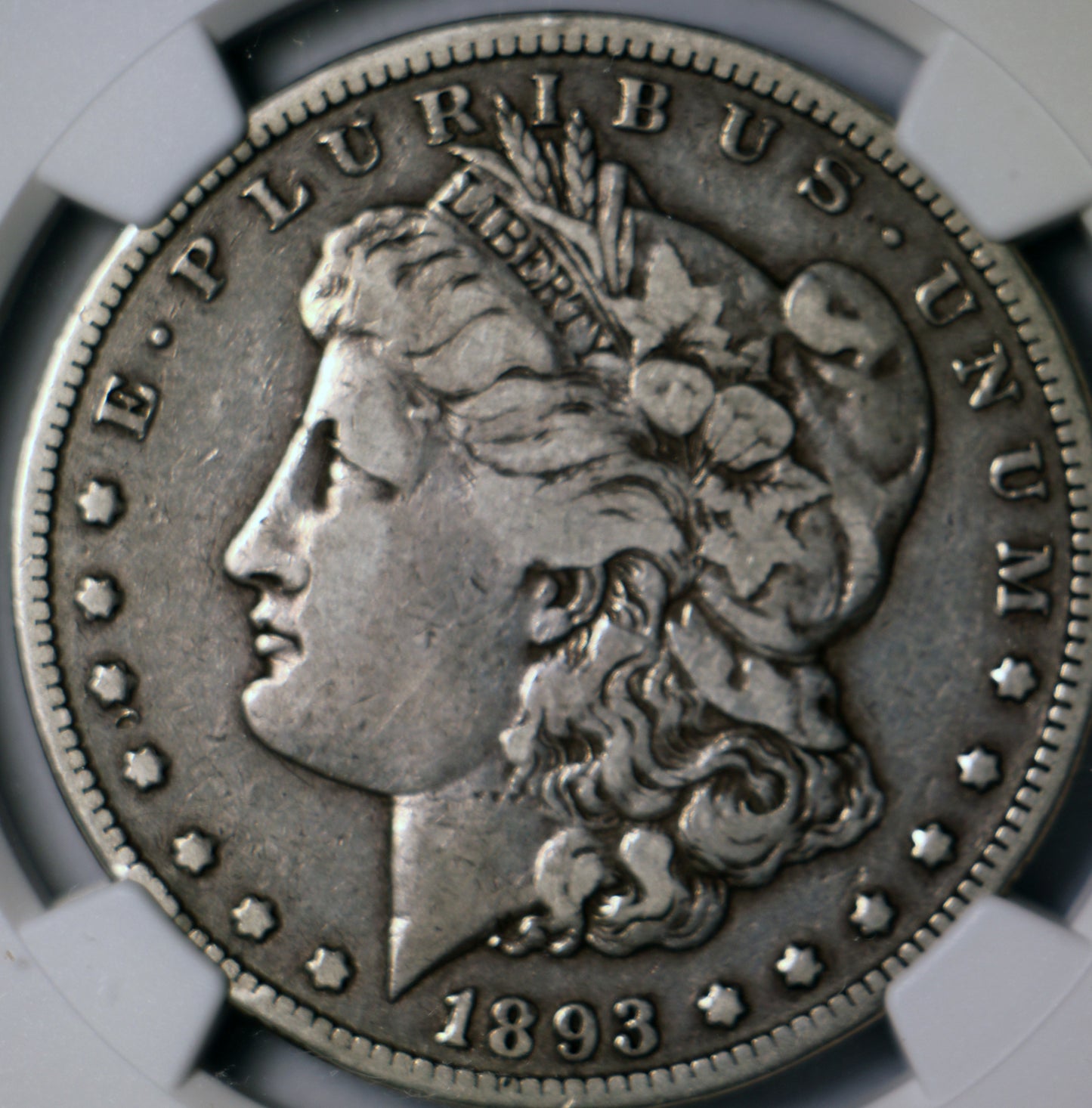 1893-CC NGC VF20 Morgan Silver Dollar Brown Label Tough Date