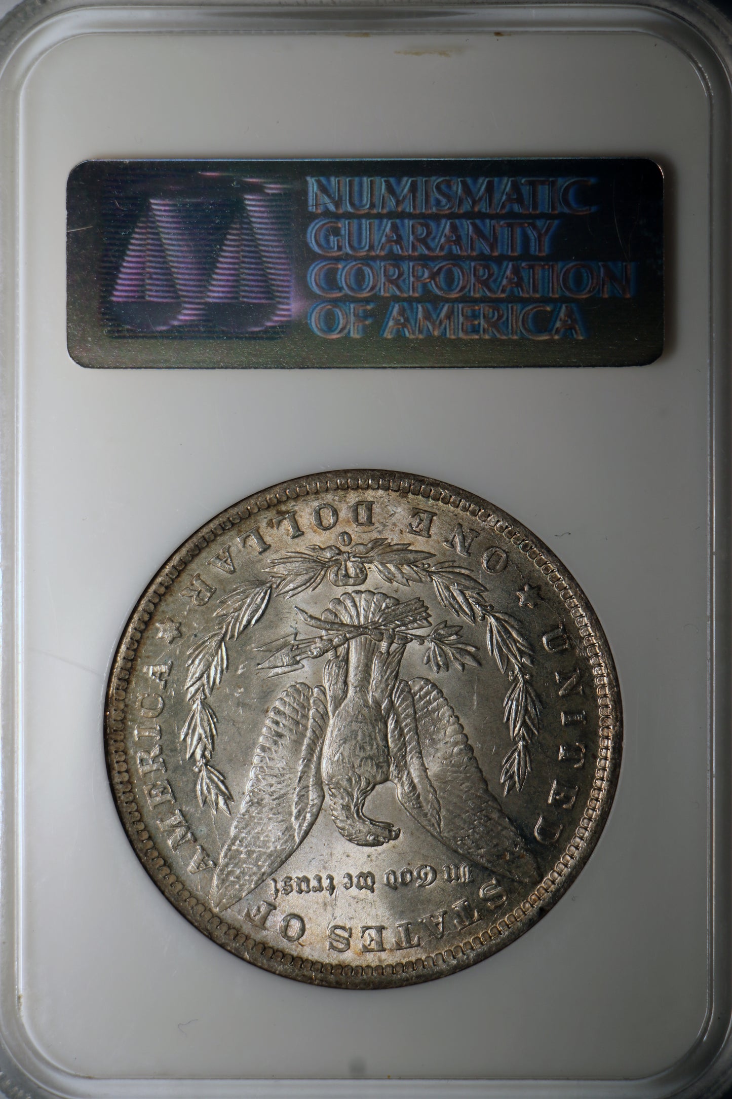 1884-O NGC MS64 Morgan Silver Dollar Unc Colorful Toner Old Fatty Holder