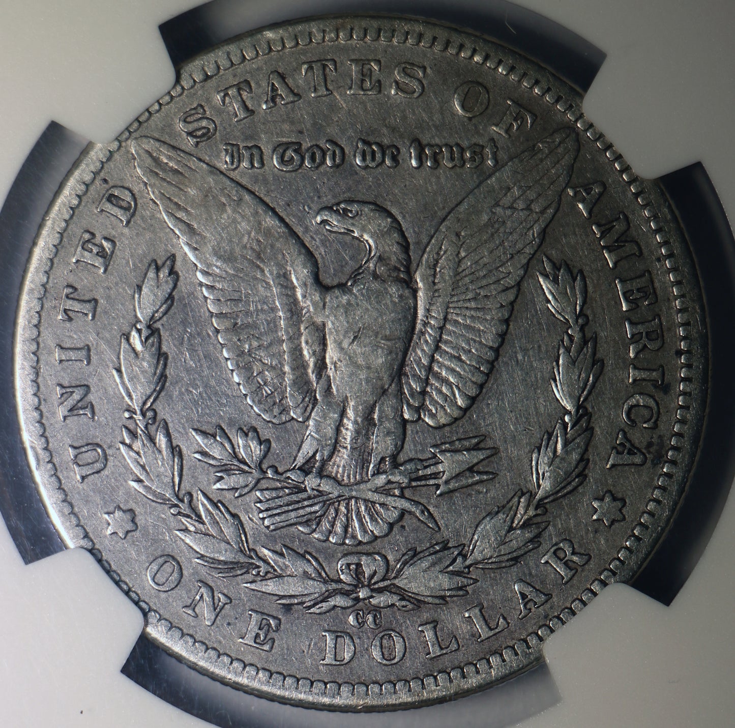 1889-CC NGC Fine Details Cleaned Morgan Silver Dollar Brown Label