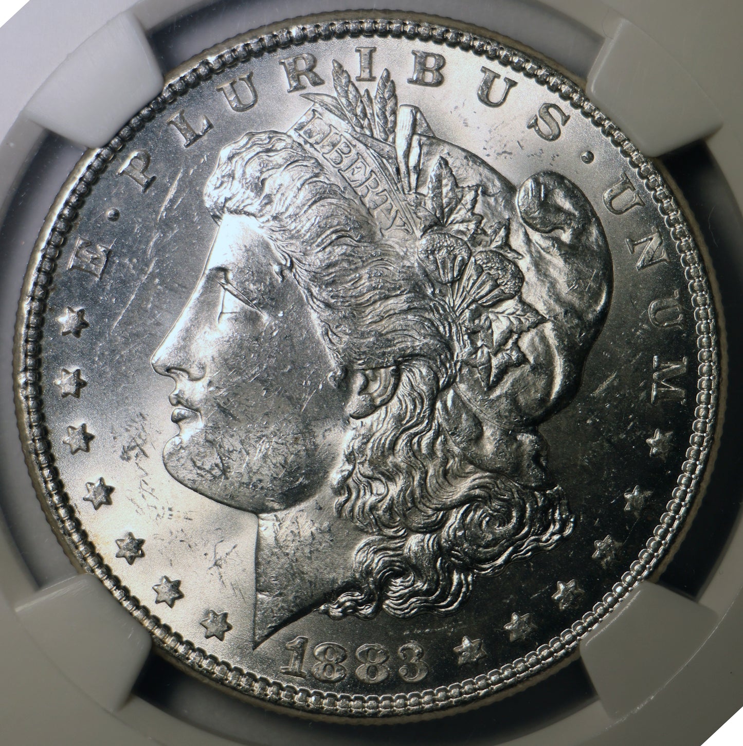 1883 NGC MS62 Morgan Silver Dollar Gem Unc Red Label