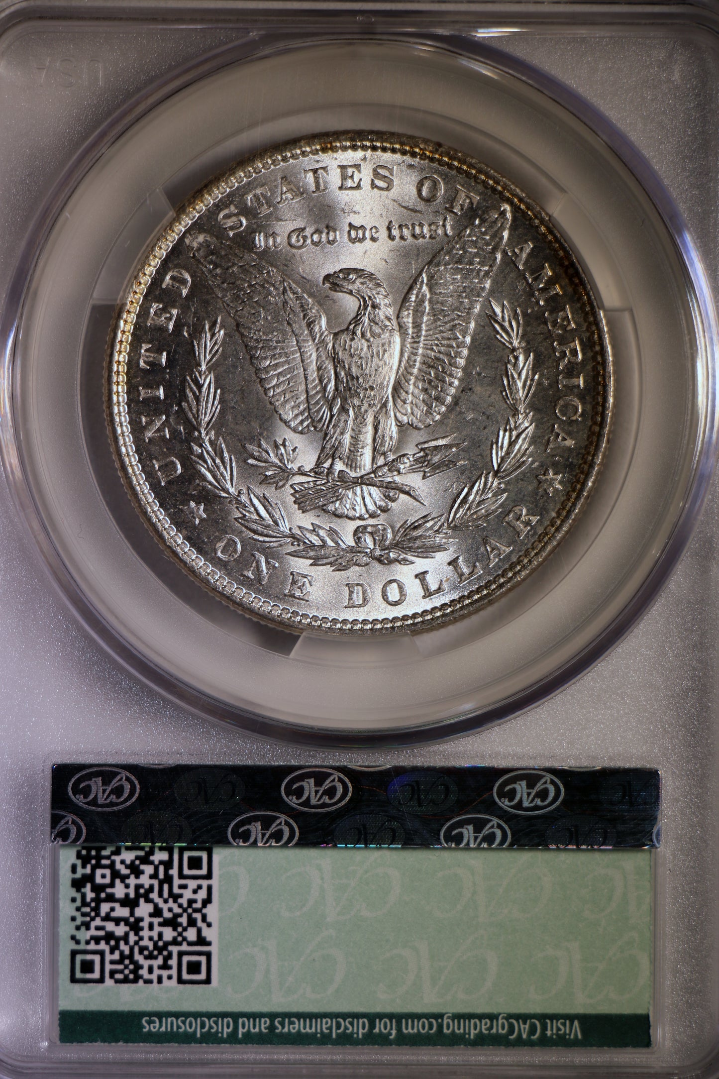1886 CAC MS63 Morgan Silver Dollar