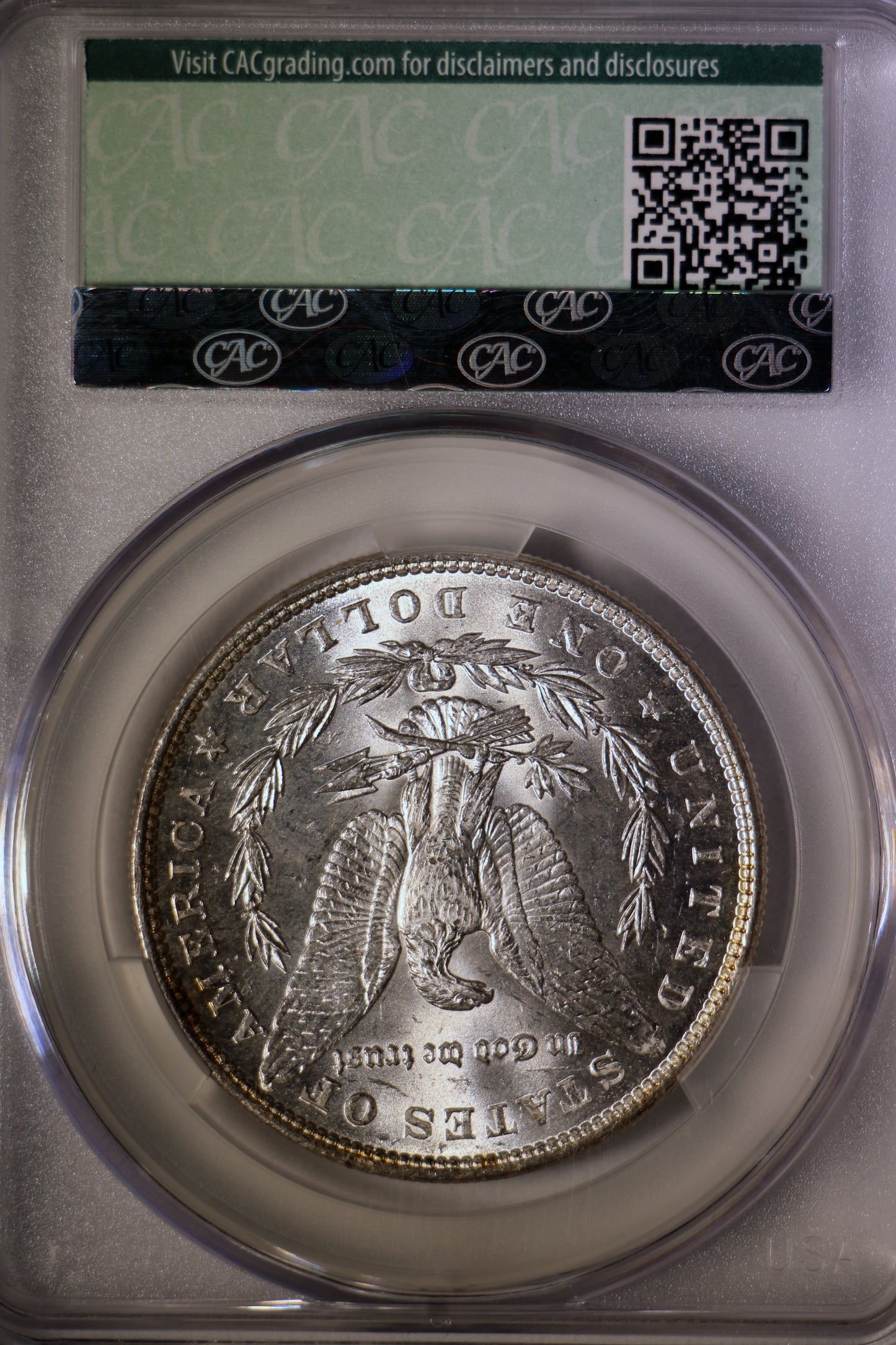 1886 CAC MS63 Morgan Silver Dollar