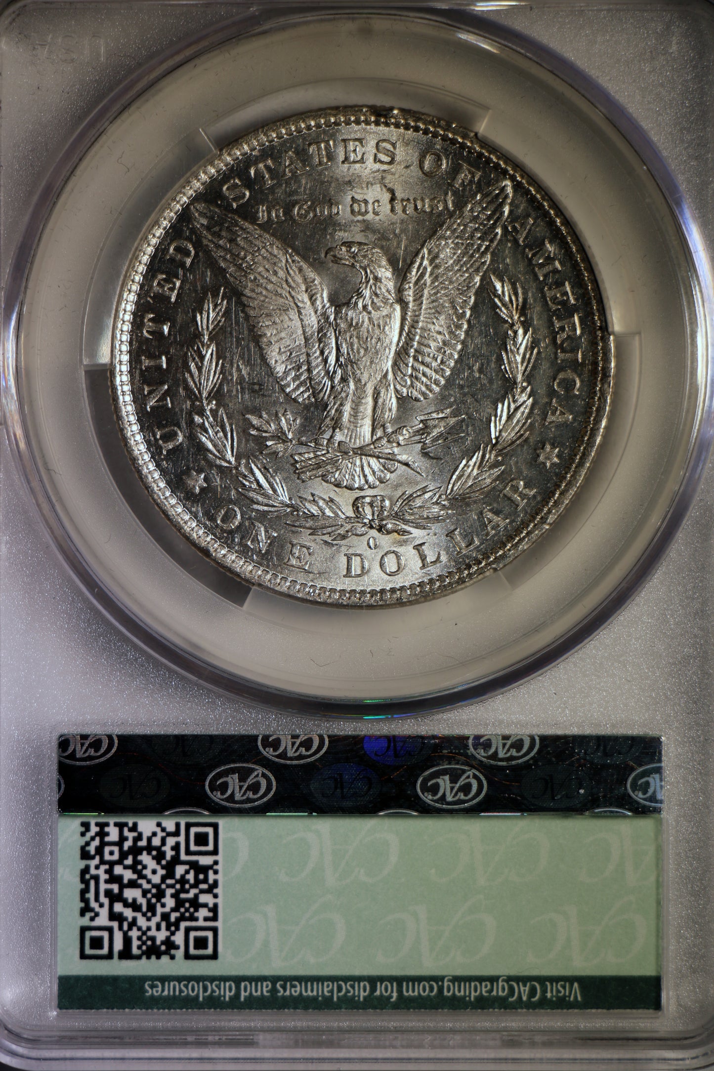 1881-O CAC AU55 Doubled Ear VAM-27 Morgan Silver Dollar