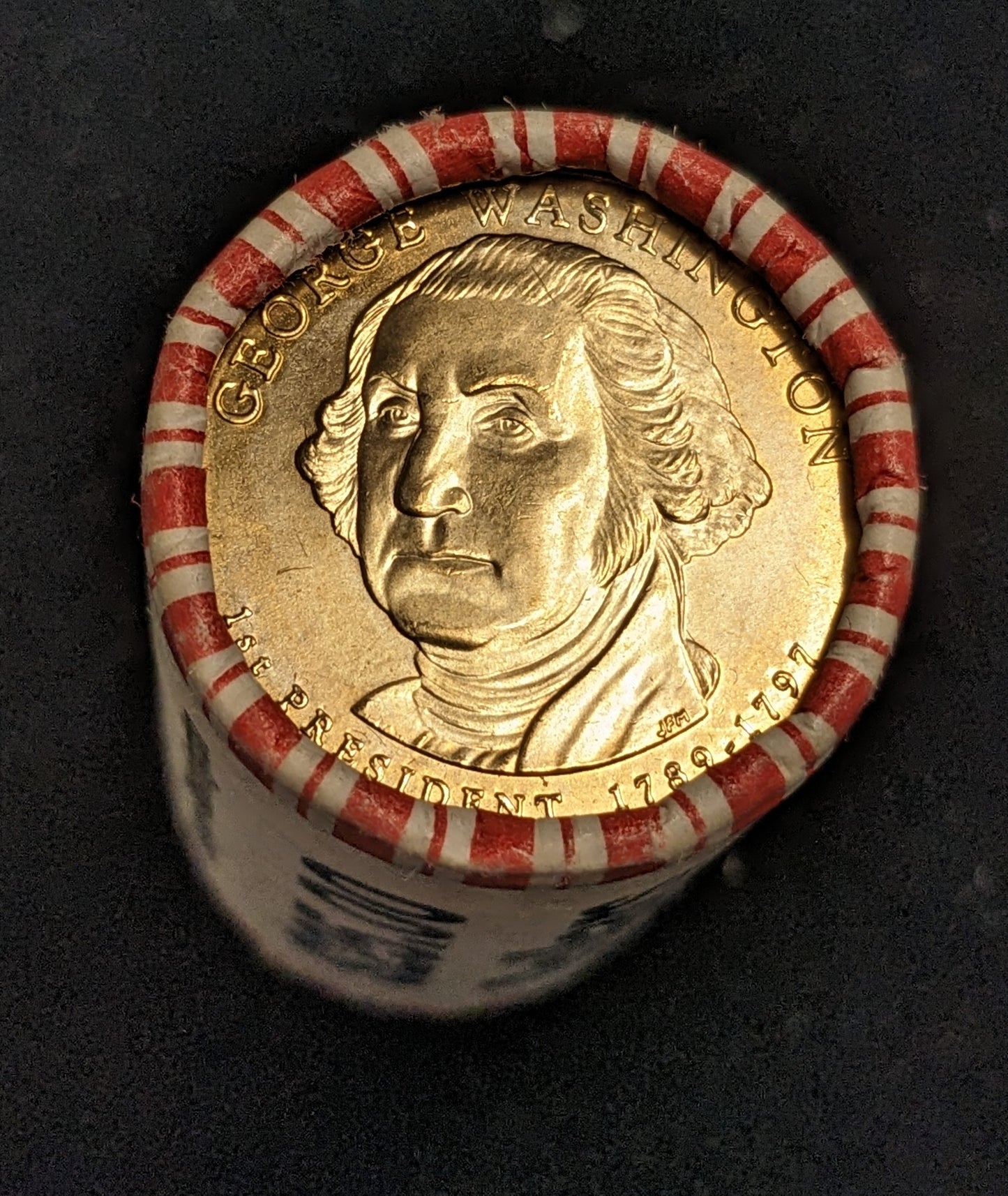 2007 George Washington Presidential $1 One Dollar Coin UNC Unopened Roll (25 coins)