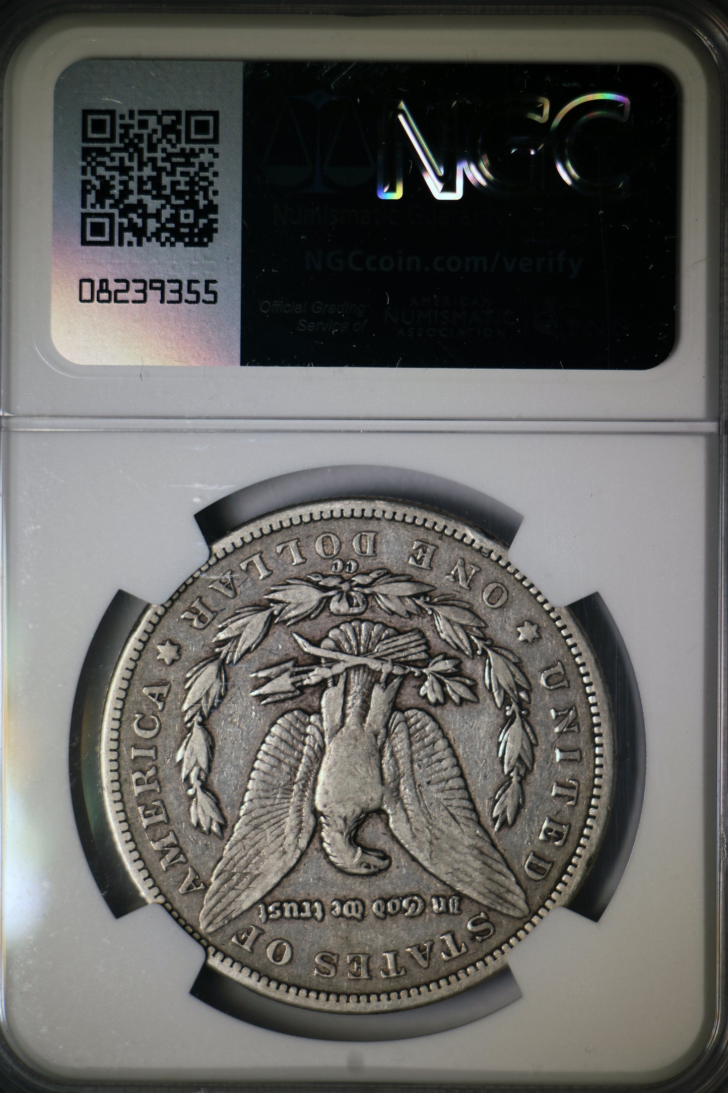 1893-CC NGC VF20 Morgan Silver Dollar Brown Label Tough Date