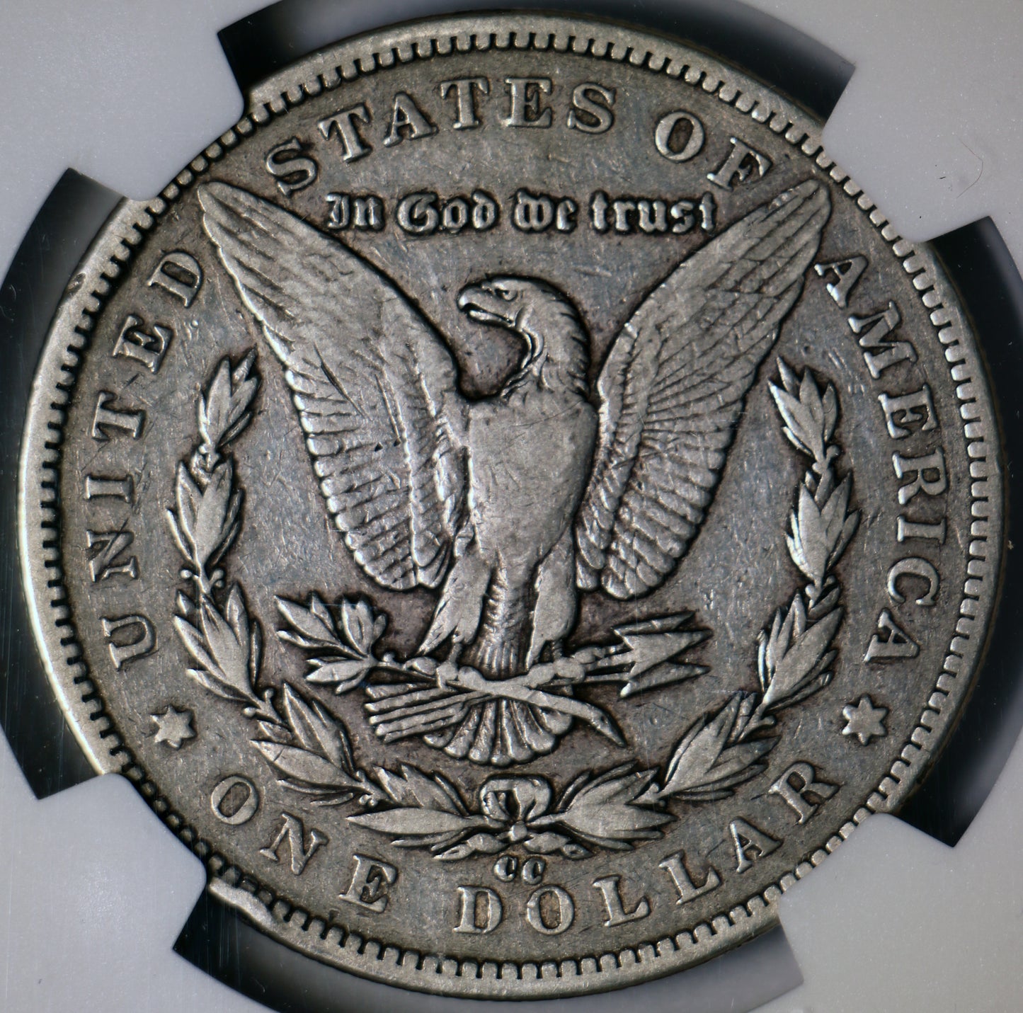 1893-CC NGC VF20 Morgan Silver Dollar Brown Label Tough Date