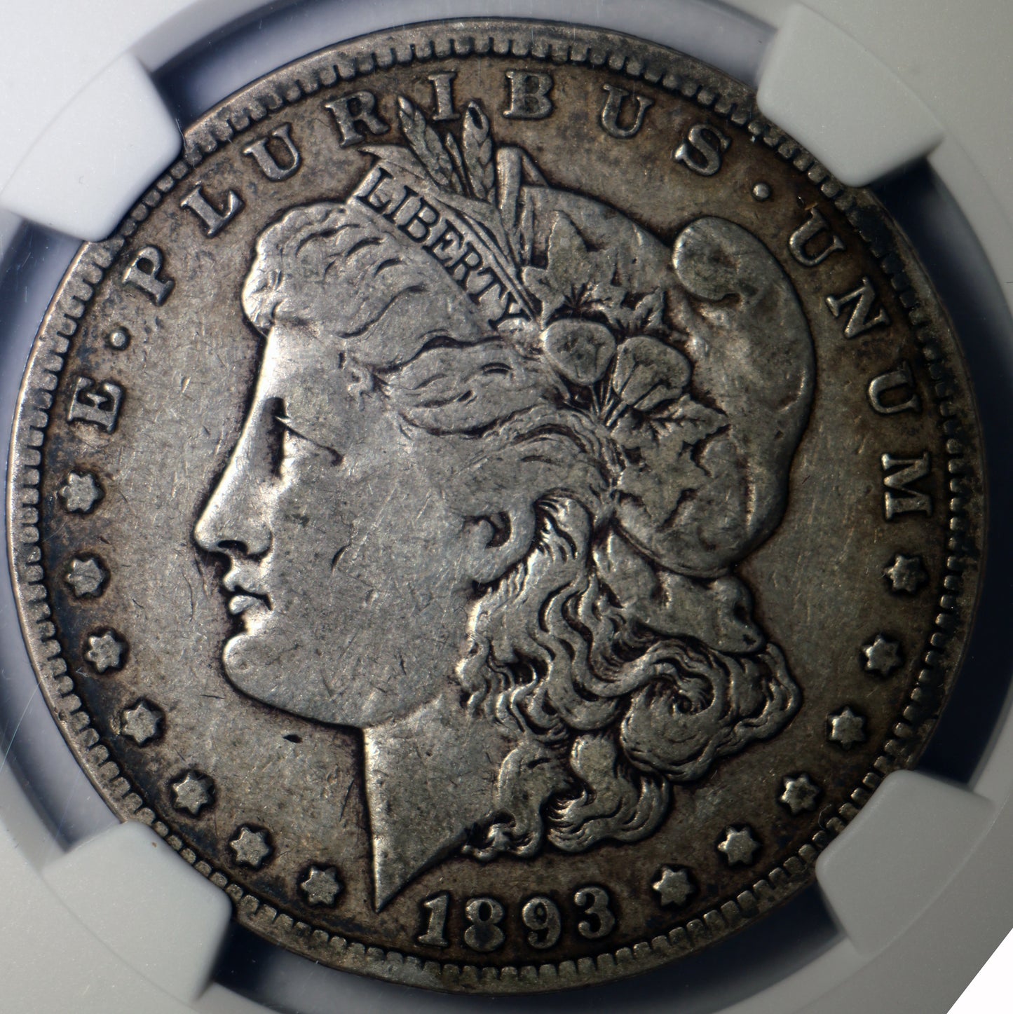 1893-CC NGC VF20 Morgan Silver Dollar Key Date Brown Label