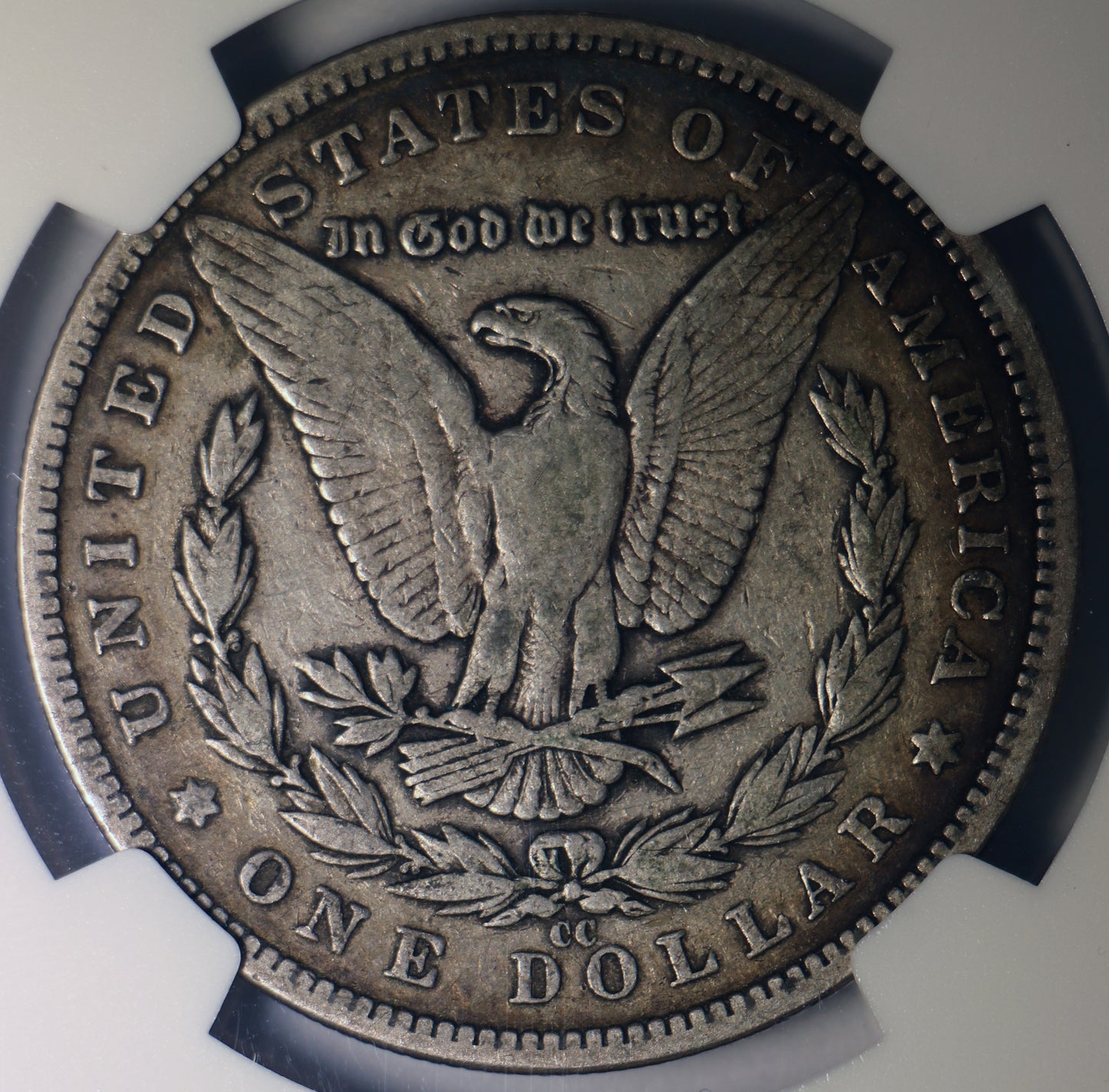1893-CC NGC VF20 Morgan Silver Dollar Key Date Brown Label