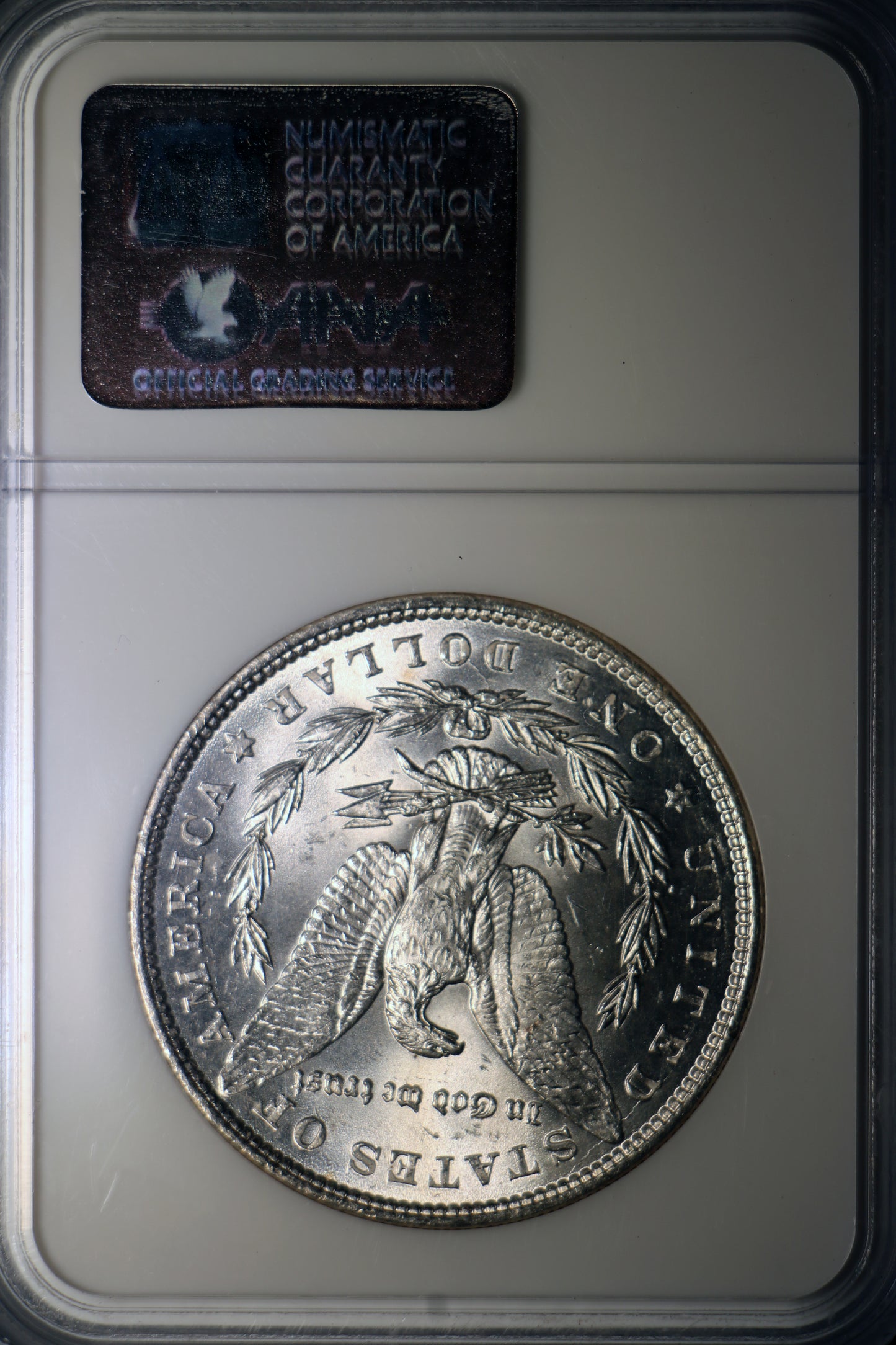 1886 NGC MS63 Morgan Silver Dollar Gem Unc Old Fatty Holder